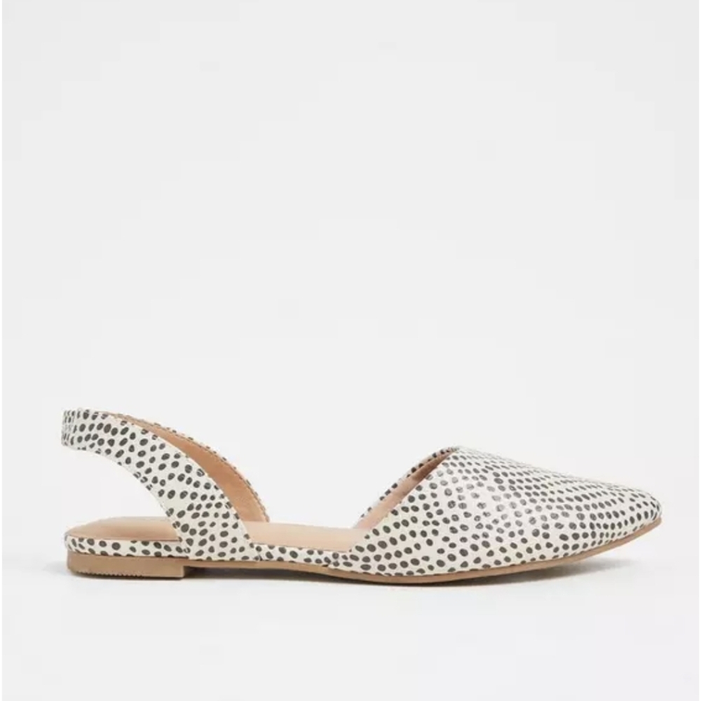 TORRID Sling Back Pointed Toe. Size 8.5. Wide Width. Animal Print. Nude/black - Picture 4 of 6